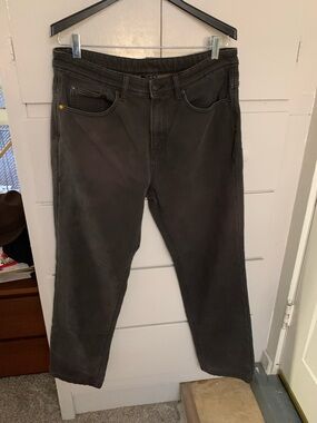 Caterpillar Men's Relaxed Jeans in Charcoal fleece lined 36 x 34